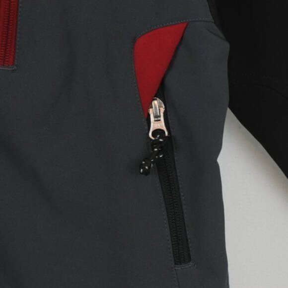 Snozu Boys Extra Small Black Gray Fleece Lined Soft Shell Full Zip Jacket - Picture 6 of 8